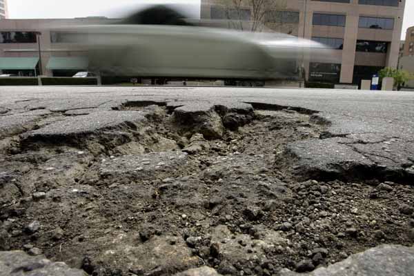 Motorcycles And LA Potholes